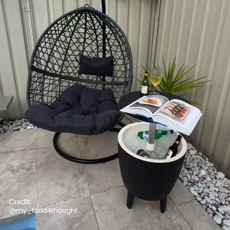 Black Ice Bucket Table V264-OTF-542PP-BLK-NA-1