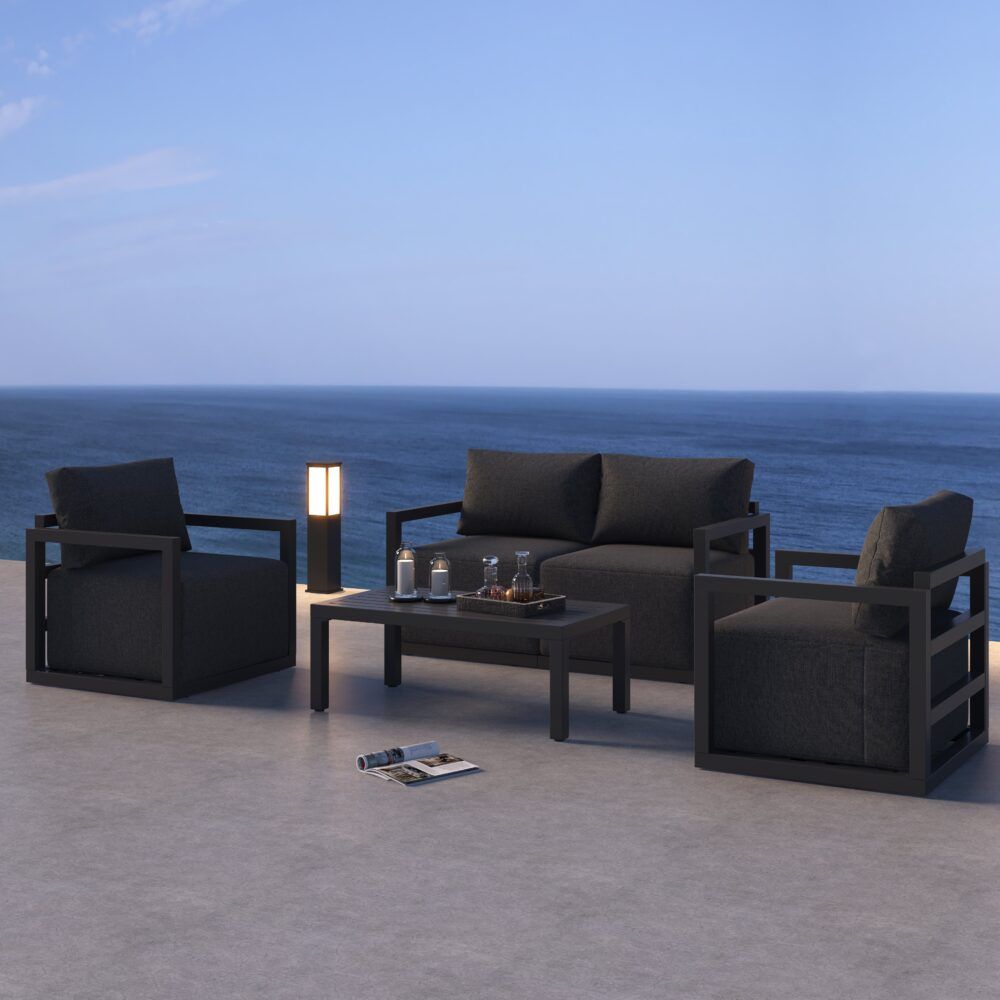 Alfresco Serenity Outdoor Lounge Set - Charcoal Grey V264-OTF-543A-DGR-5PC