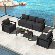 Alfresco 5-Seater Deep-Seated Patio Set - Charcoal Grey V264-OTF-543A-DGR-6PC