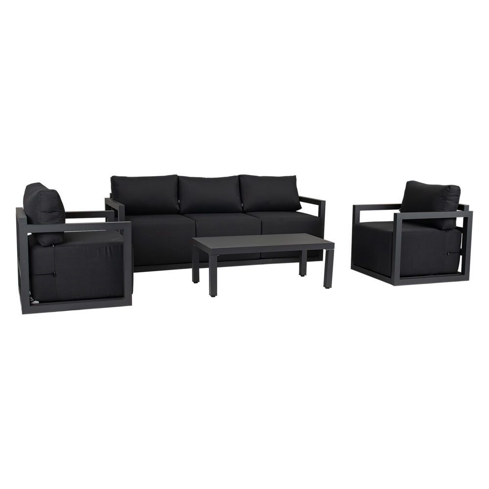 Alfresco 5-Seater Deep-Seated Patio Set - Charcoal Grey V264-OTF-543A-DGR-6PC