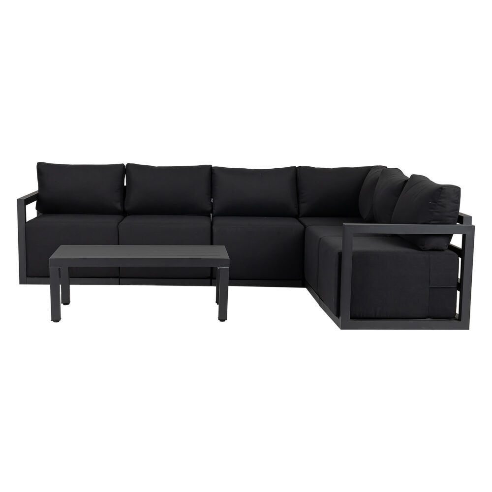 Alfresco Contemporary All-Weather Lounge Set - Charcoal Grey V264-OTF-543A-DGR-7PC