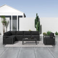 Alfresco 7-Seat Garden Lounge Set - Charcoal Grey V264-OTF-543A-DGR-8PC