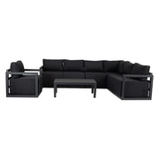 Alfresco 7-Seat Garden Lounge Set - Charcoal Grey V264-OTF-543A-DGR-8PC