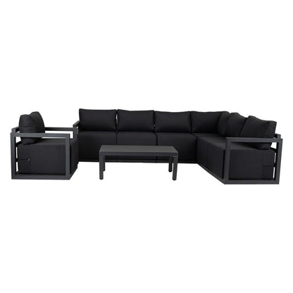 Alfresco 7-Seat Garden Lounge Set - Charcoal Grey V264-OTF-543A-DGR-8PC