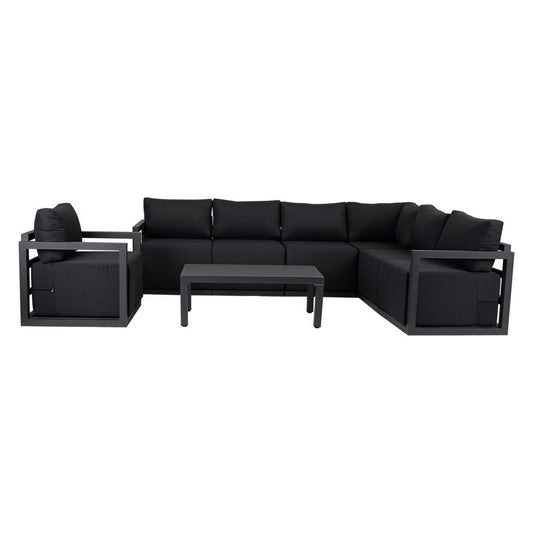 Alfresco 7-Seat Garden Lounge Set - Charcoal Grey V264-OTF-543A-DGR-8PC
