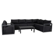 Alfresco 7-Seat Garden Lounge Set - Charcoal Grey V264-OTF-543A-DGR-8PC