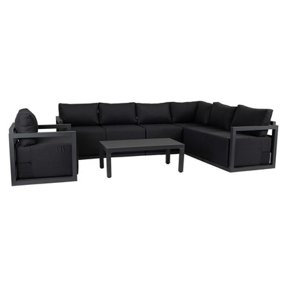 Alfresco 7-Seat Garden Lounge Set - Charcoal Grey V264-OTF-543A-DGR-8PC