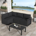 Four-Seat Alfresco Harmony Set - Charcoal Grey V264-OTF-543A-DGR-N5PC