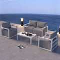 Alfresco Serenity Outdoor Lounge Set - White V264-OTF-543A-WHE-5PC