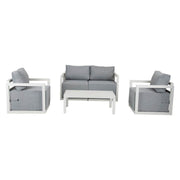 Alfresco Serenity Outdoor Lounge Set - White V264-OTF-543A-WHE-5PC