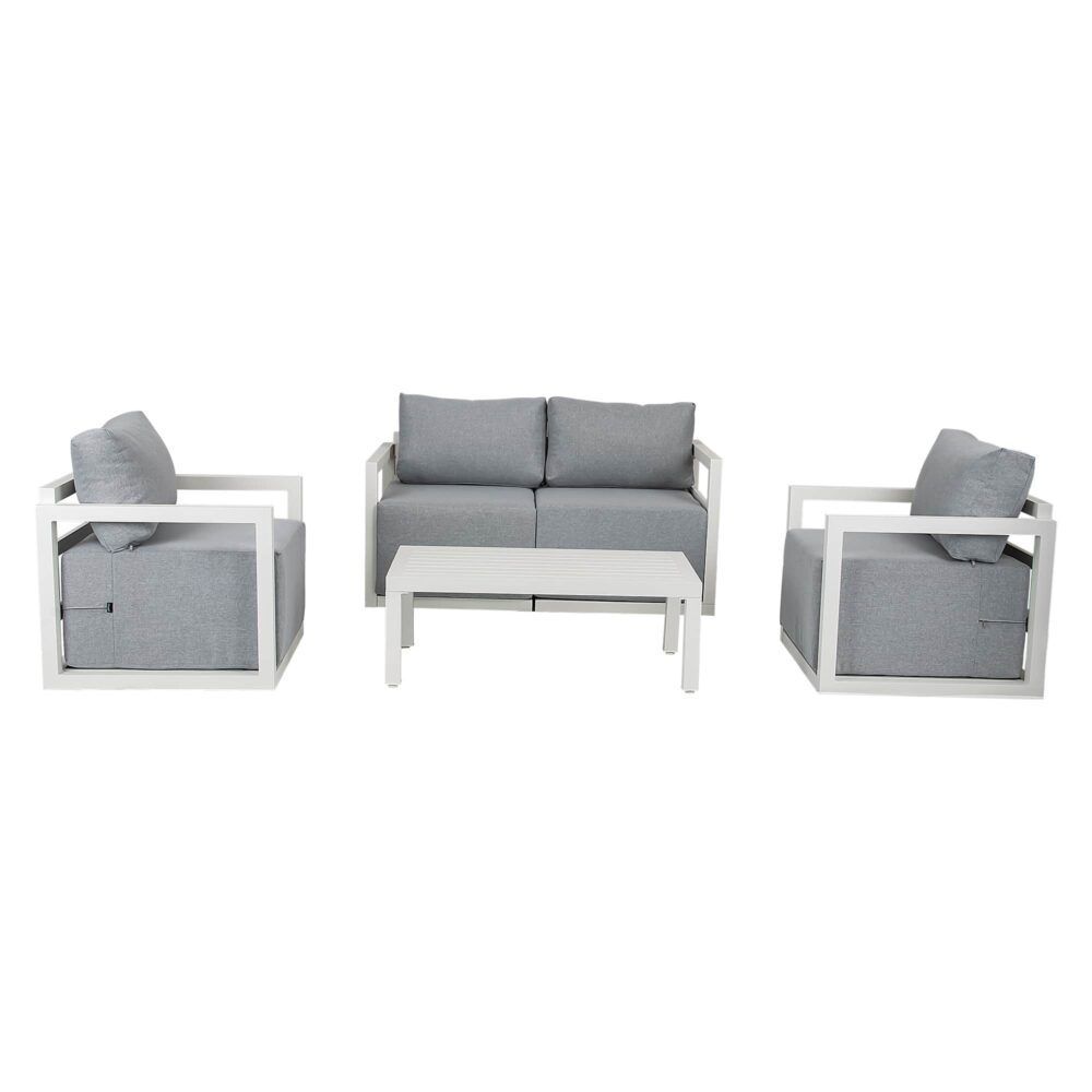 Alfresco Serenity Outdoor Lounge Set - White V264-OTF-543A-WHE-5PC