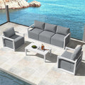 Alfresco 5-Seater Deep-Seated Patio Set - White V264-OTF-543A-WHE-6PC
