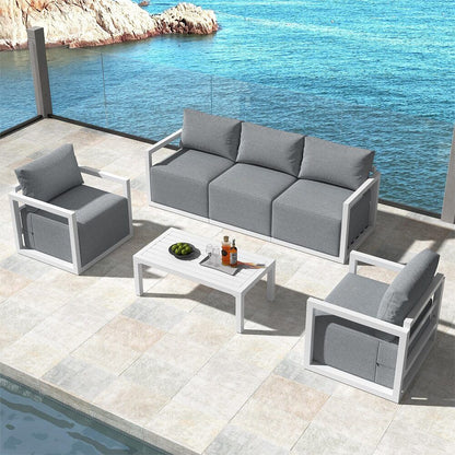 Alfresco 5-Seater Deep-Seated Patio Set - White V264-OTF-543A-WHE-6PC