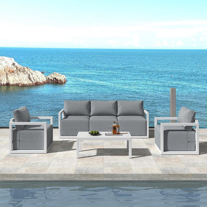 Alfresco 5-Seater Deep-Seated Patio Set - White V264-OTF-543A-WHE-6PC