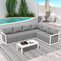 Alfresco Contemporary All-Weather Lounge Set - White V264-OTF-543A-WHE-7PC
