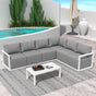Alfresco Contemporary All-Weather Lounge Set - White V264-OTF-543A-WHE-7PC