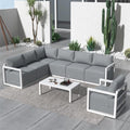 Alfresco 7-Seat Garden Lounge Set - White V264-OTF-543A-WHE-8PC