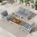 Aidan Garden Furniture Set in White - 5 pieces V264-OTF-544A-WHE-5PC