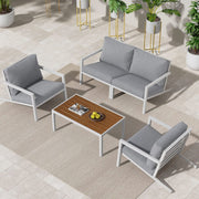Aidan Garden Furniture Set in White - 5 pieces V264-OTF-544A-WHE-5PC