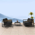 5 Seater Grandeur Lounge Suite - Charcoal Grey V264-OTF-545A-DGR-6PC