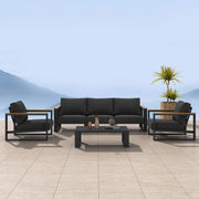 5 Seater Grandeur Lounge Suite - Charcoal Grey V264-OTF-545A-DGR-6PC