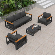 5 Seater Grandeur Lounge Suite - Charcoal Grey V264-OTF-545A-DGR-6PC