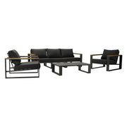 5 Seater Grandeur Lounge Suite - Charcoal Grey V264-OTF-545A-DGR-6PC