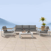 5 Seater Grandeur Lounge Suite - White V264-OTF-545A-WHE-6PC