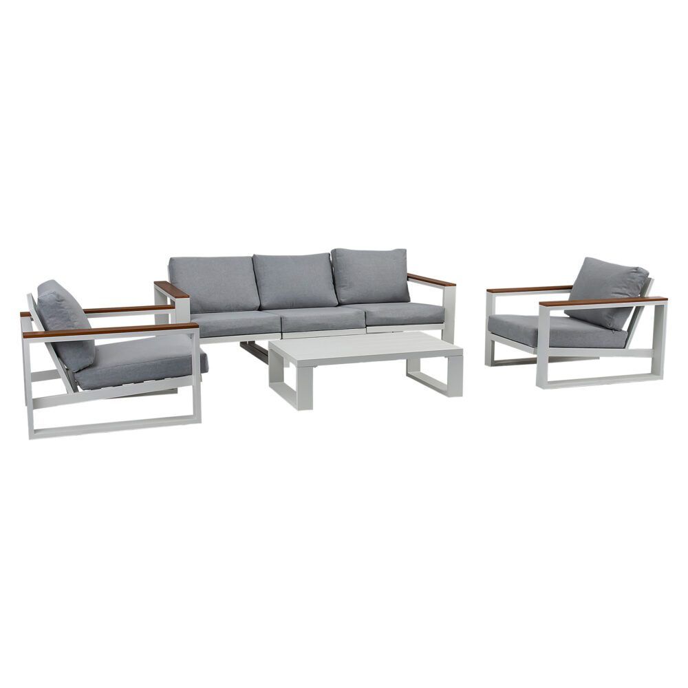 5 Seater Grandeur Lounge Suite - White V264-OTF-545A-WHE-6PC