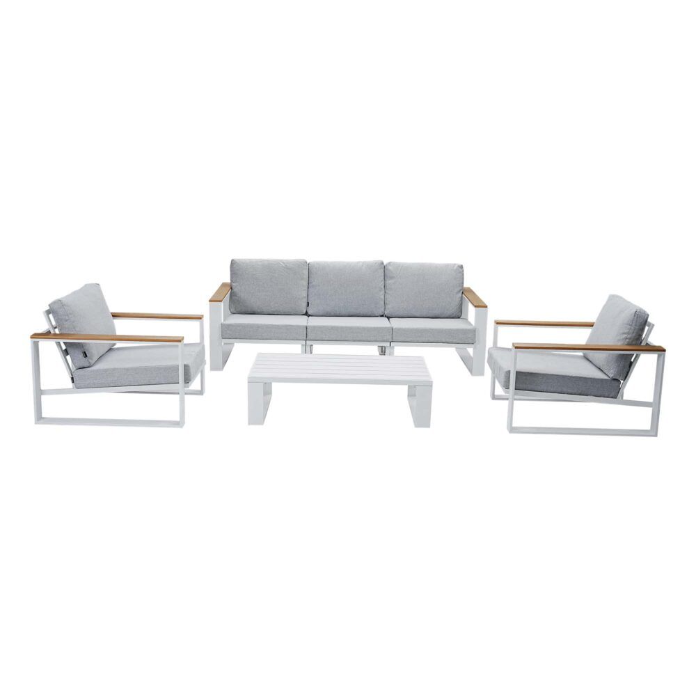 5 Seater Grandeur Lounge Suite - White V264-OTF-545A-WHE-6PC