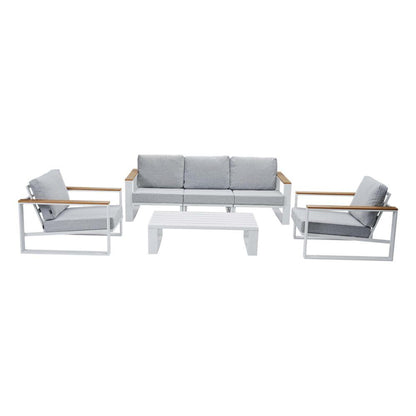 5 Seater Grandeur Lounge Suite - White V264-OTF-545A-WHE-6PC
