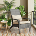 Coastal Weave Reclining Armchair with Bonus Cushion Covers V264-OTF-569S-LGR-NA-1