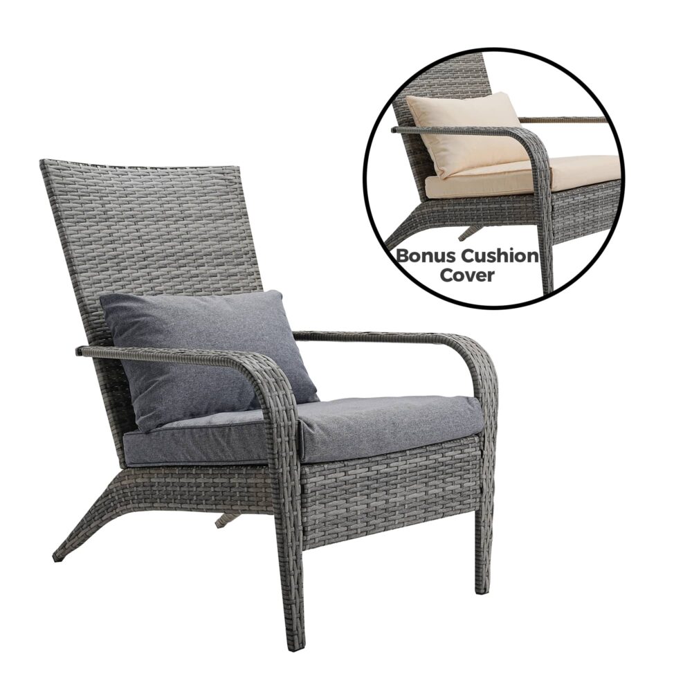 Coastal Weave Reclining Armchair with Bonus Cushion Covers V264-OTF-569S-LGR-NA-1
