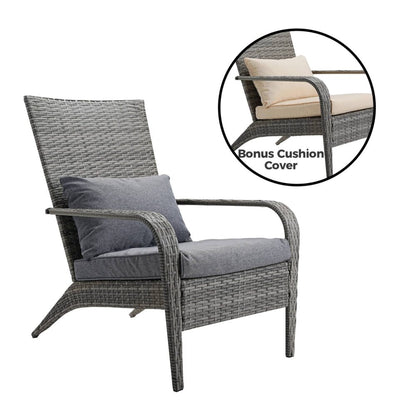 Coastal Weave Reclining Armchair with Bonus Cushion Covers V264-OTF-569S-LGR-NA-1