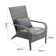 Coastal Weave Reclining Armchair with Bonus Cushion Covers V264-OTF-569S-LGR-NA-1