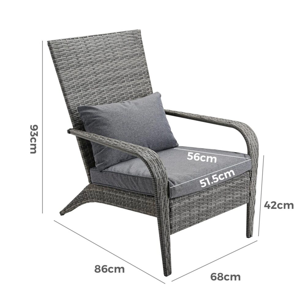 Coastal Weave Reclining Armchair with Bonus Cushion Covers V264-OTF-569S-LGR-NA-1