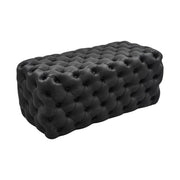 Black Leathaire Ottoman-Rectangular V264-OTM-801L-BLK-NA-1