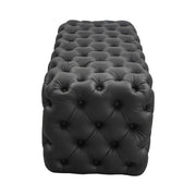 Black Leathaire Ottoman-Rectangular V264-OTM-801L-BLK-NA-1