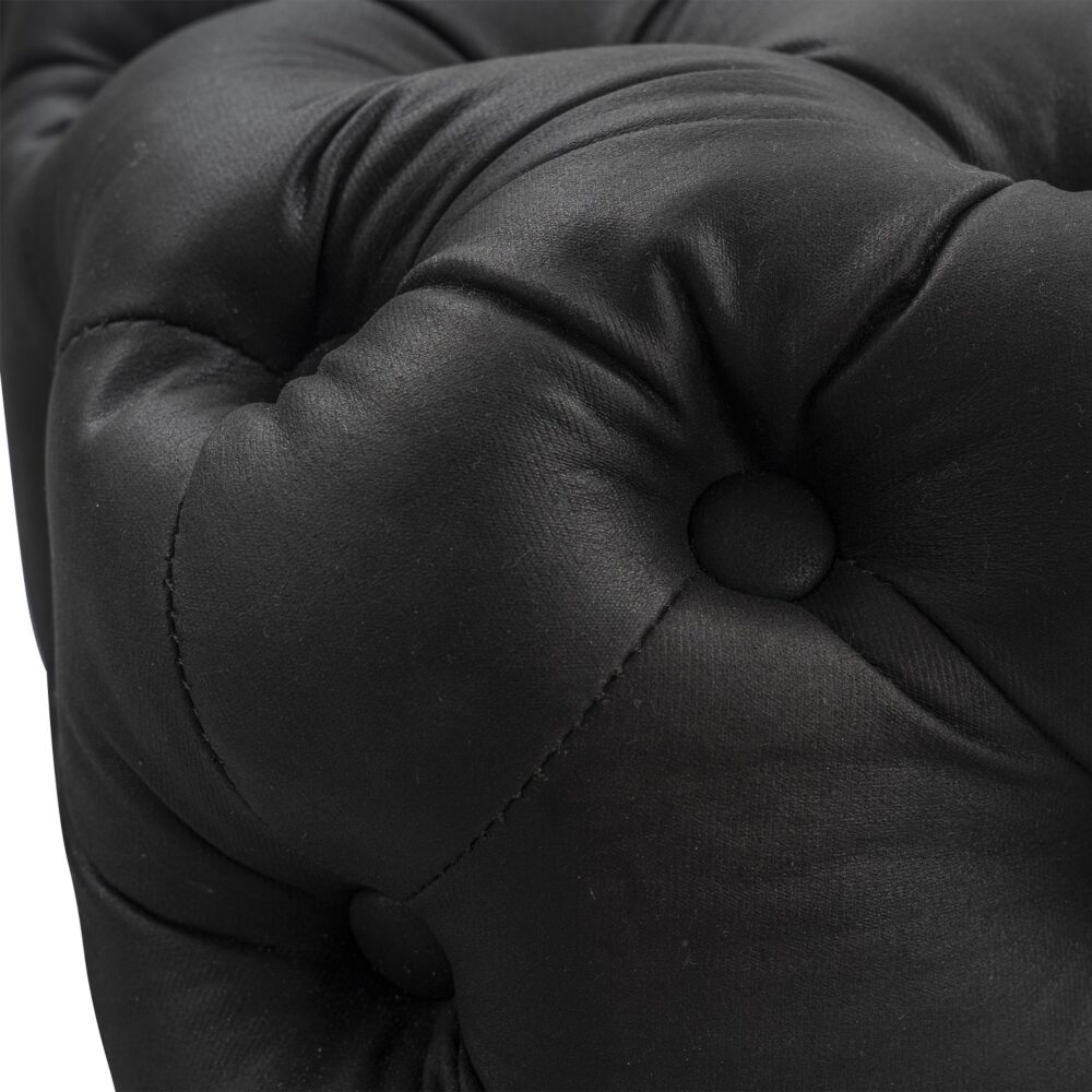 Black Leathaire Ottoman-Rectangular V264-OTM-801L-BLK-NA-1