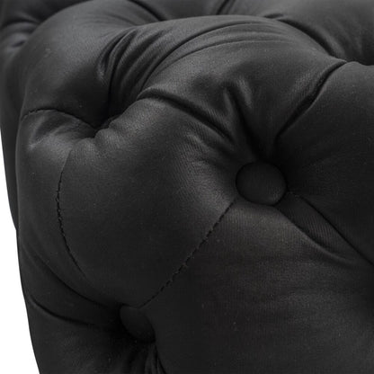 Black Leathaire Ottoman-Rectangular V264-OTM-801L-BLK-NA-1