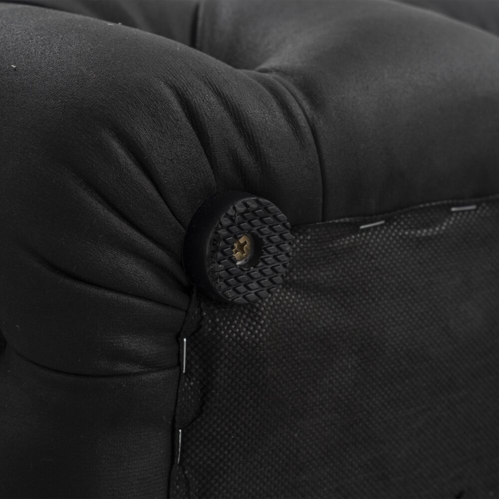 Black Leathaire Ottoman-Rectangular V264-OTM-801L-BLK-NA-1