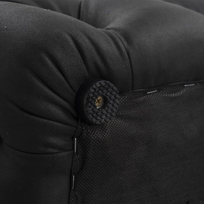 Black Leathaire Ottoman-Rectangular V264-OTM-801L-BLK-NA-1