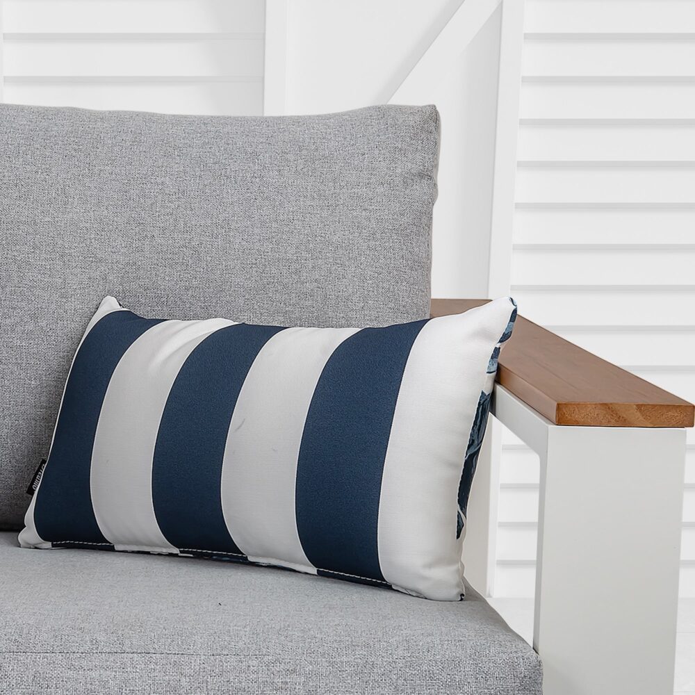 Bicolour Outdoor Lumbar Cushion Pillows V264-PIL-902F-DBL-NA-1