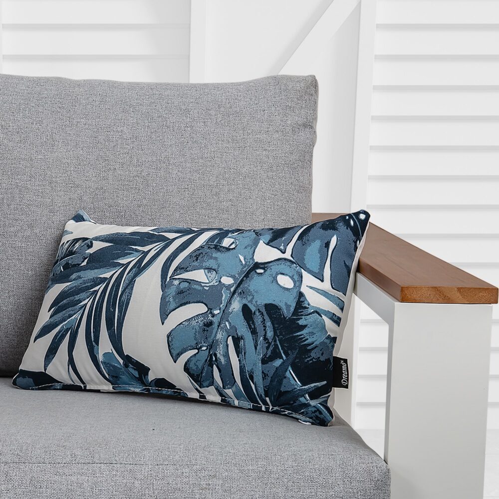 Bicolour Outdoor Lumbar Cushion Pillows V264-PIL-902F-DBL-NA-1