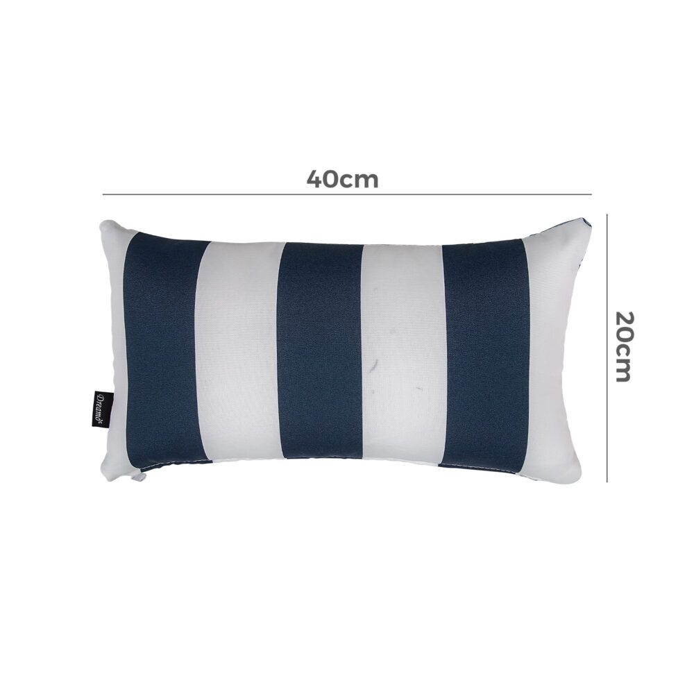 Bicolour Outdoor Lumbar Cushion Pillows V264-PIL-902F-DBL-NA-1