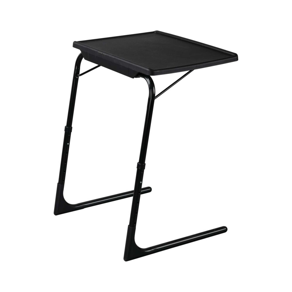 Foldable Table Adjustable Tray Laptop Desk with Removable Cup Holder-Black V264-PST-301S-BLK