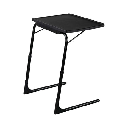 Foldable Table Adjustable Tray Laptop Desk with Removable Cup Holder-Black V264-PST-301S-BLK