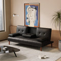 3 Seater Adjustable Sofa Bed With Cup Holder Black V264-SOF-609L-BLK-NA-1