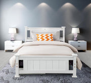 Single Solid Pine Timber Bed Frame-White V264-STB-101P-WHE-SL-1