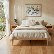 Warm Wooden Natural Bed Base Frame - Double V264-STB-108P-NTR-DL-1